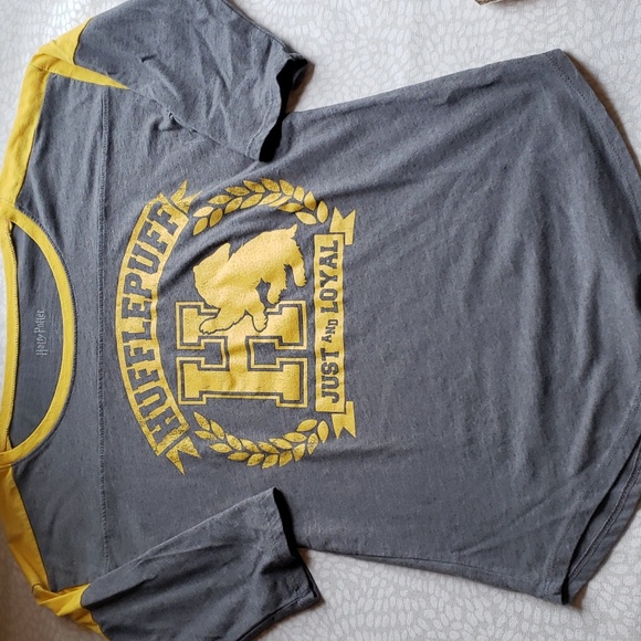 Harry Potter Hufflepuff Raglan Athletic T-shirt Size M - Picture 10 of 11